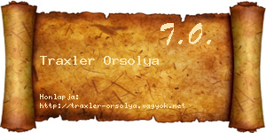 Traxler Orsolya névjegykártya